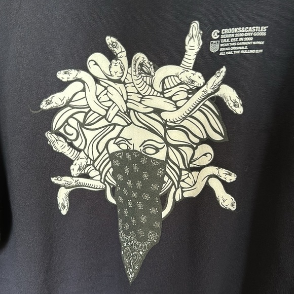 NWT sold out Crooks & Castles full zip hoodie size navy XXL - Picture 3 of 8